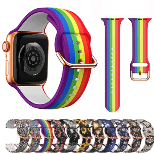 Pulseira de Silicone Impresso para Apple Watch.