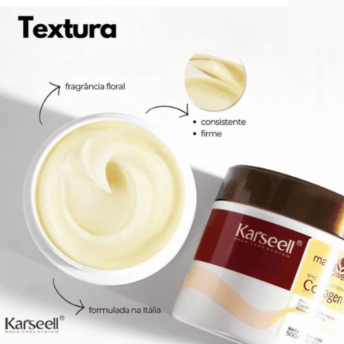 Karseell Collagen - Hidratação Profunda, Restauração e Vitalidade dos Seus Cabelos.