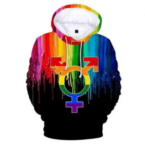 Moletom com capuz LGBT 3D: Orgulho e Estilo.