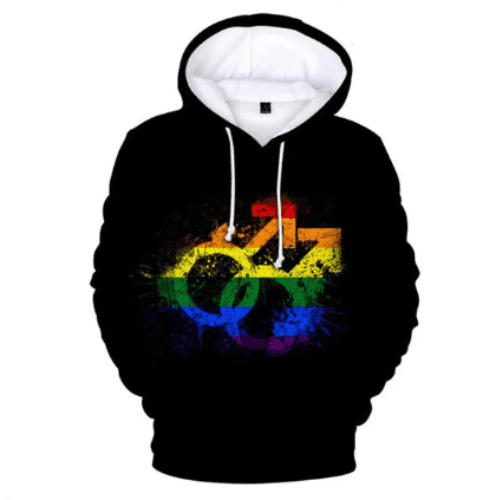 Moletom com capuz LGBT 3D: Orgulho e Estilo.