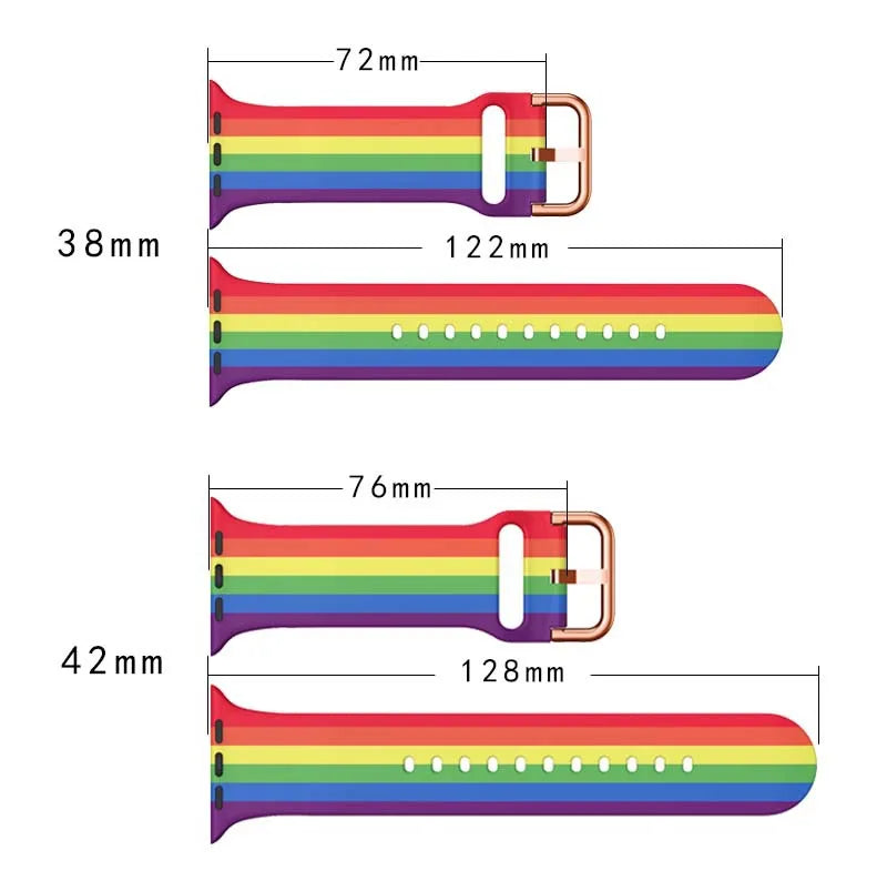 Pulseira de Silicone Impresso para Apple Watch.