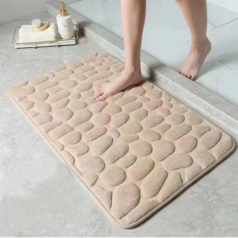 Tapete 3D Cobblestone - Antiderrapante e Absorvente.