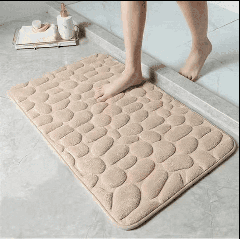 Tapete 3D Cobblestone - Antiderrapante e Absorvente.